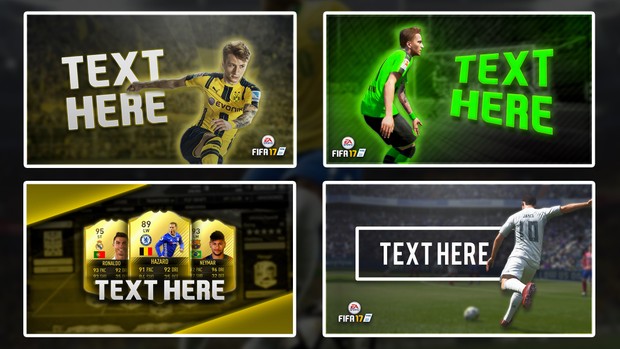 FIFA 17 YouTube Thumbnail Template Pack