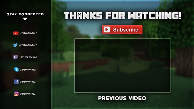 Minecraft Outro Template