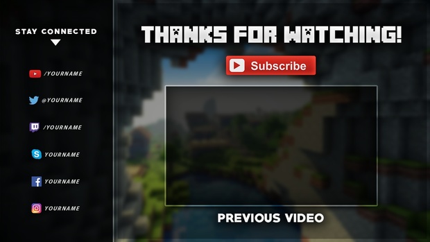 Minecraft Outro Template
