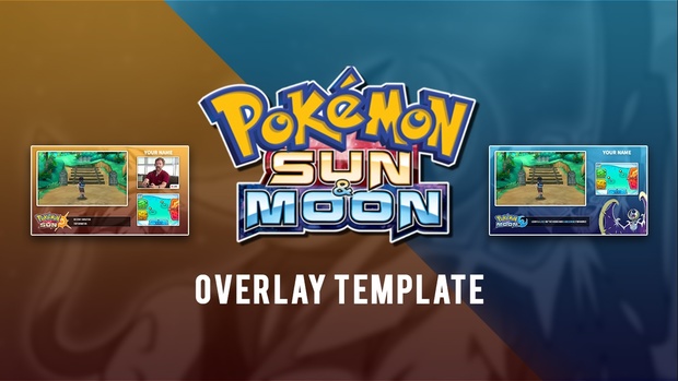 Pokémon Sun and Moon Video/Stream Overlay Template