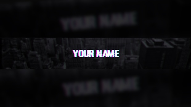 Glitch YouTube Banner Template
