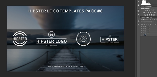 Free Hipster Logo Templates Vol.6