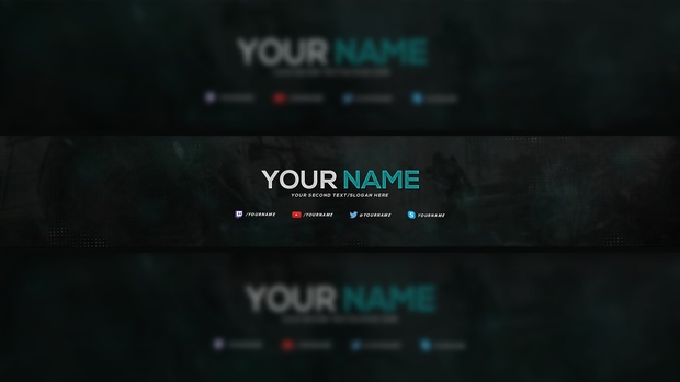 2D YouTube Banner Template