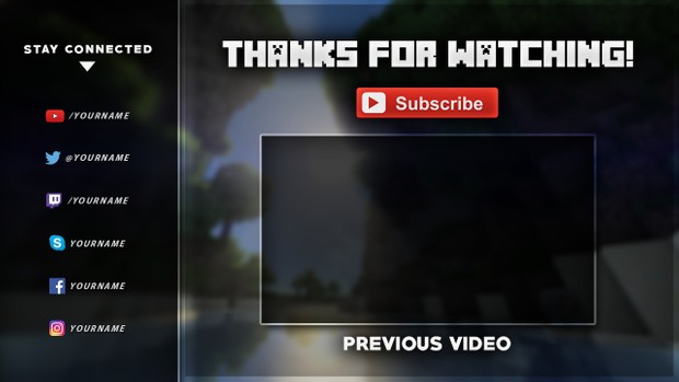 Minecraft Outro Template