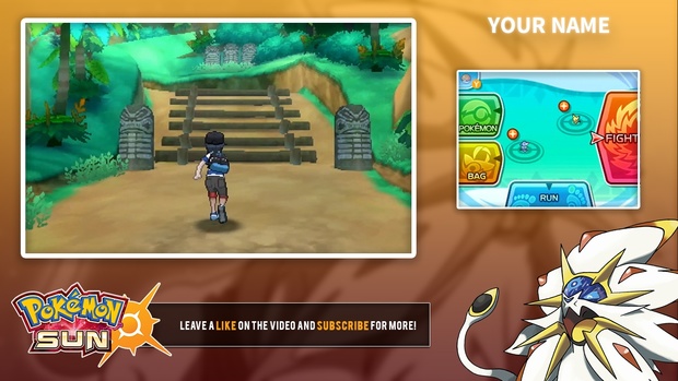 Pokémon Sun and Moon Video/Stream Overlay Template