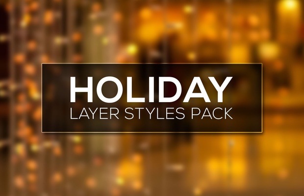 Holidays Photoshop Layer Styles Pack