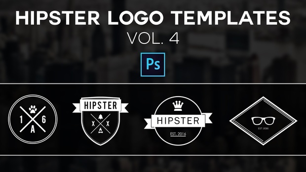 Free Hipster Logo Templates Vol.4