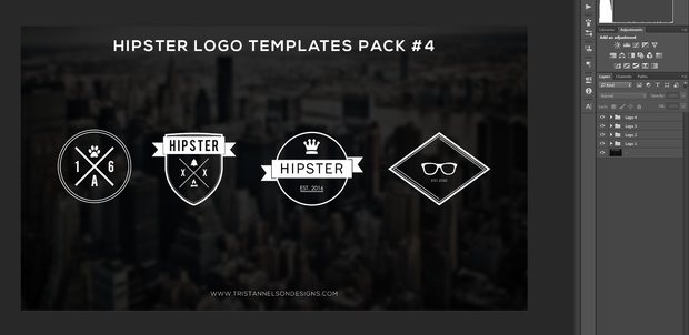 Free Hipster Logo Templates Vol.4
