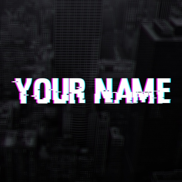 Glitch YouTube Banner Template