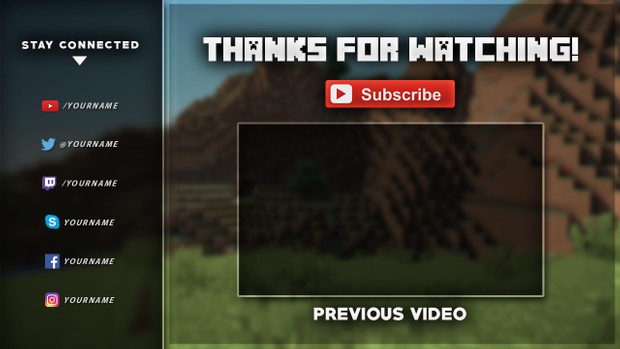 Minecraft Outro Template