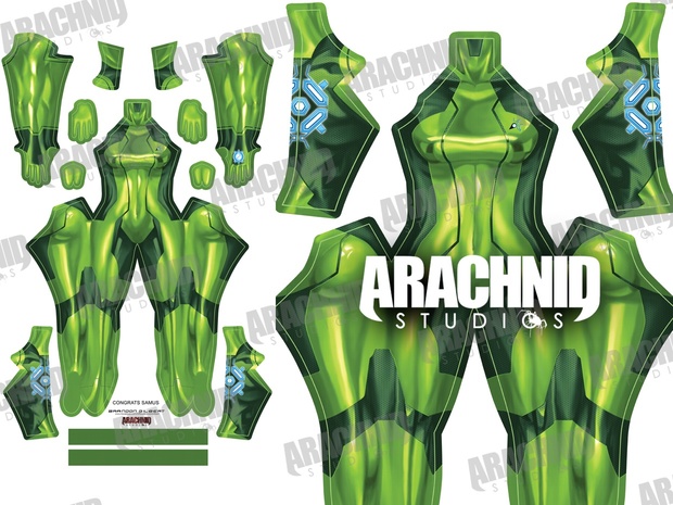 Samus Zero Suit (Green) Dye-sub pattern