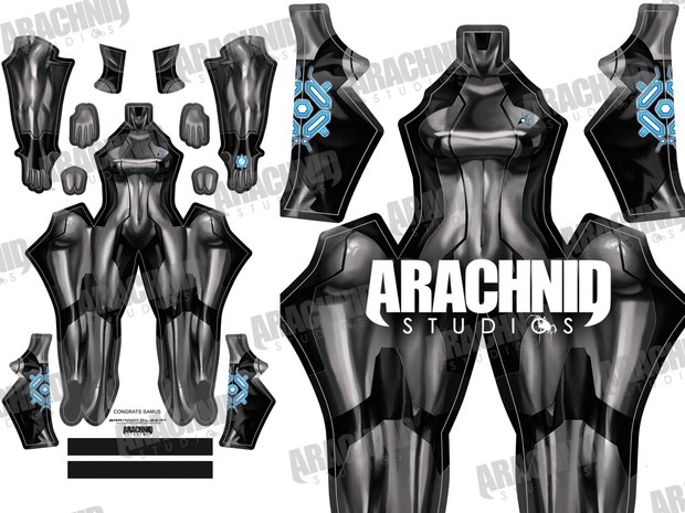 Samus Zero Suit (Black) Dye-sub pattern