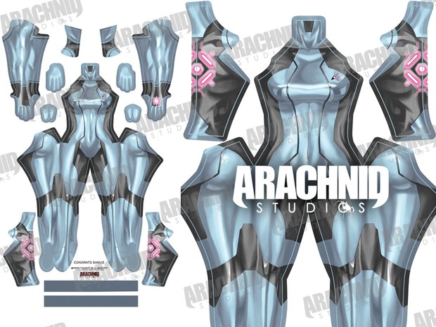 Samus Zero Suit (Silver) Dye-sub pattern