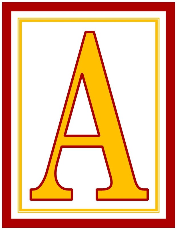 red-dark-golden-yellow-rectangle-banner-printable-alphabet-letters-a-z