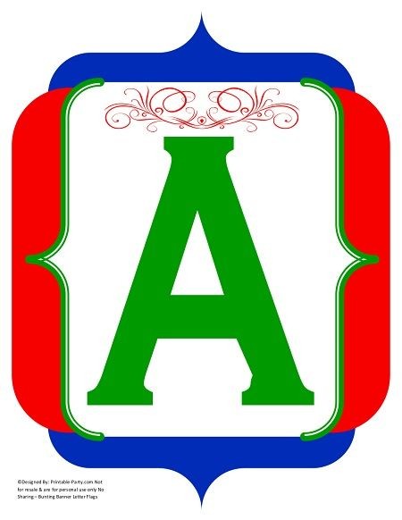fancy-red-green-blue-printable-banners-letters-numbers