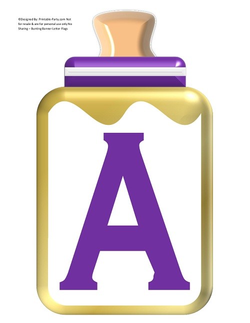 LARGE-PURPLE-GOLD-BABY-BOTTLE-BANNER-LETTERS