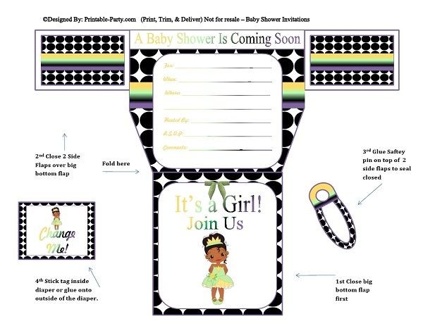 black-white-polka-dots-frog-princess-diaper-girl-printable-baby-shower-invitation