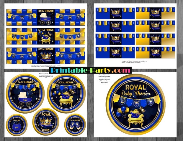 Royal Little Prince Printable Baby Shower Supplies