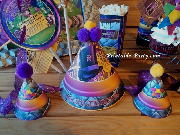 chocolate-factory-printable-party-supplies-hats