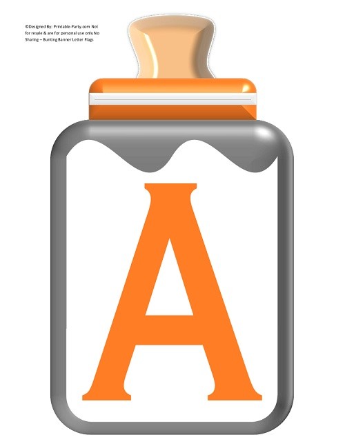 LARGE-ORANGE-GREY-BABY-BOTTLE-BANNER-LETTERS