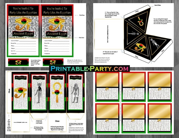 Ancient Egyptian African Printable Party Supplies
