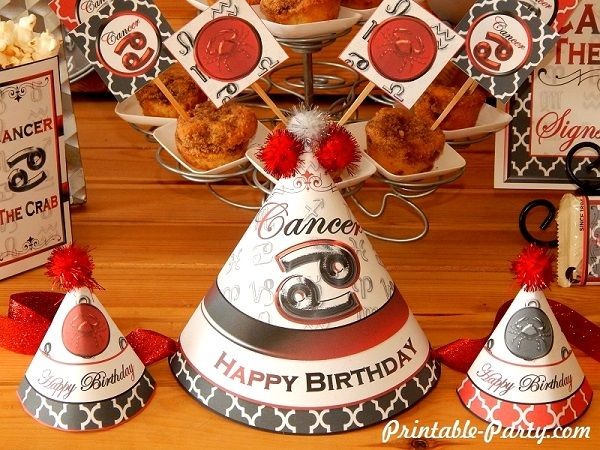 cancer-printable-zodiac-party-supplies-hats