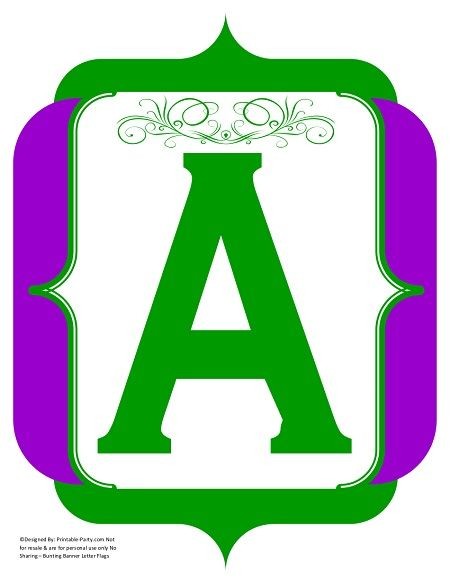 fancy-green-purple-printable-banners-letters-numbers