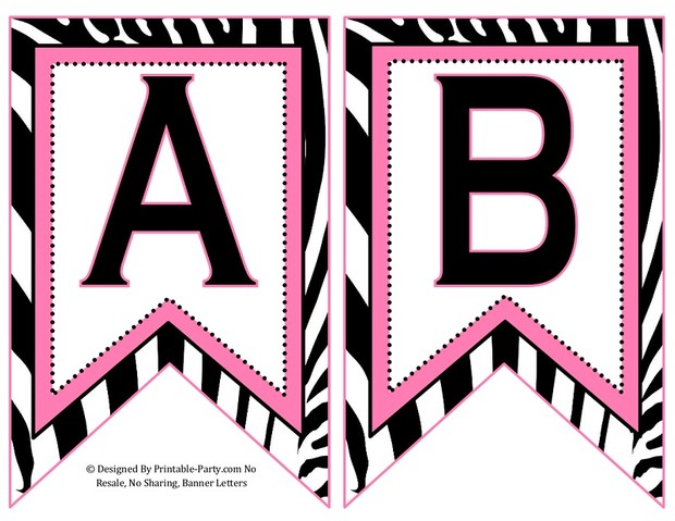 5-inch-swallowtail-light-pink-black-zebra-printable-banner-letters-a-z-0-9