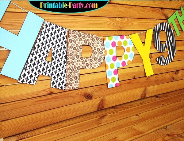 8X10.5 Inch Rainbow Candy Swirl Printable Letters A-Z, 0-9
