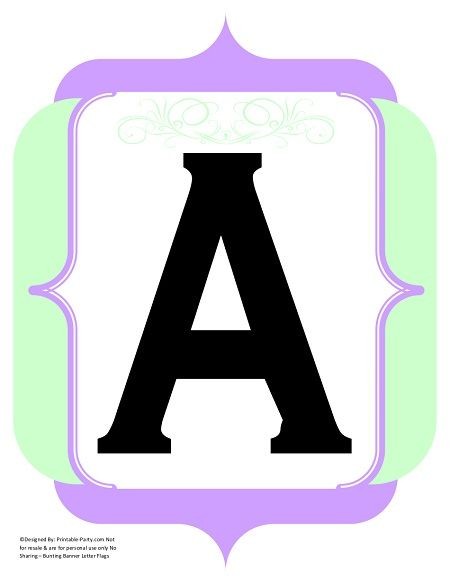 fancy-black-mint-green-lavender-black-printable-banners-letters-numbers