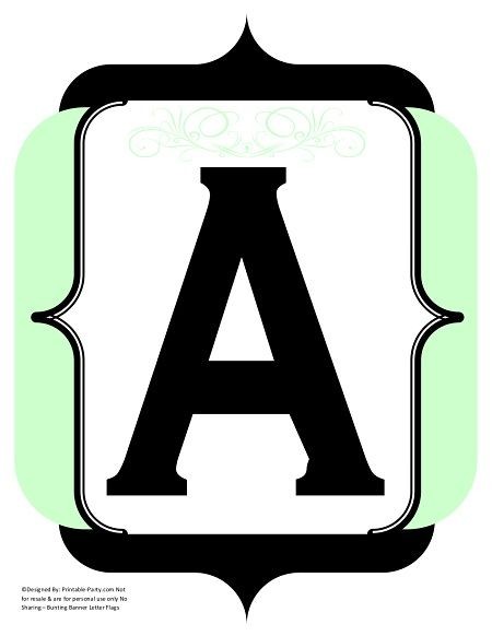 fancy-black-mint-green-printable-banners-letters-numbers