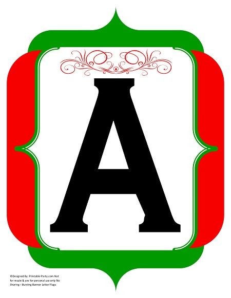 fancy-black-red-green-printable-banners-letters-numbers