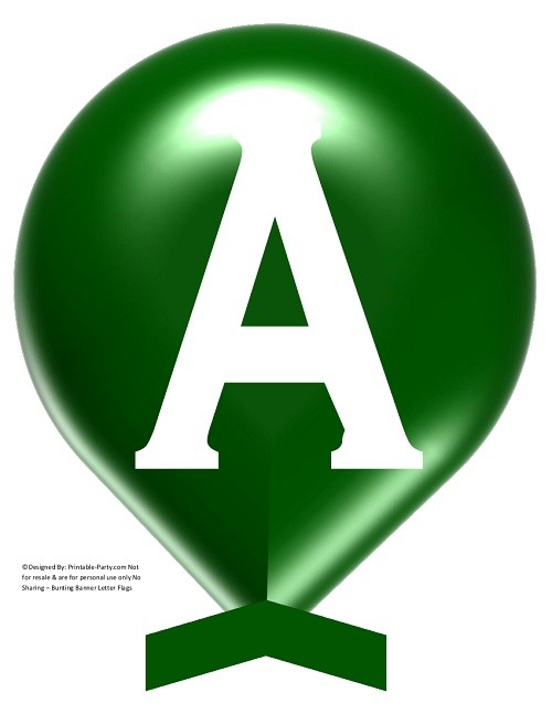 LARGE-DARK-GREEN-WHITE-BALLOON-PRINTABLE-BANNER-LETTERS-A-Z-0-9