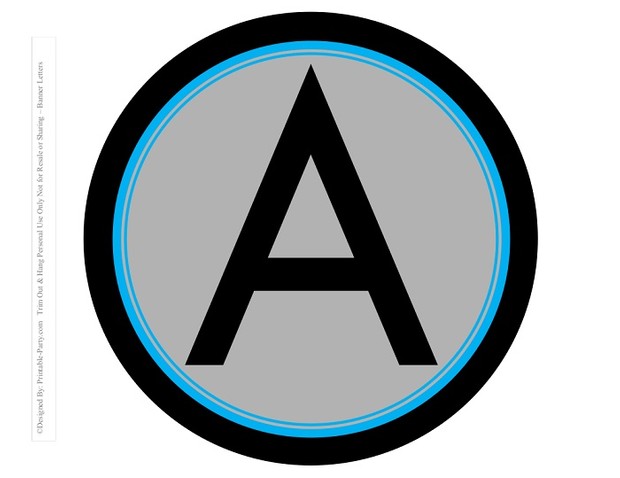 8-INCH-BLACK-GREY-BLUE-CIRCLE-PRINTABLE-BANNER-LETTERS-A-Z-0-9