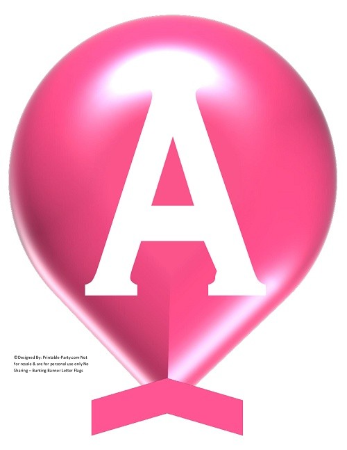 LARGE-ROSE-PINK-WHITE-BALLOON-PRINTABLE-BANNER-LETTERS-A-Z-0-9