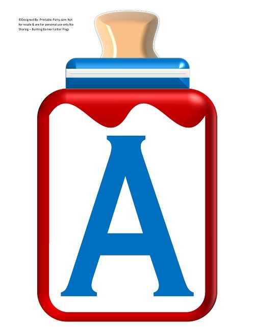 LARGE-BLUE-RED-BABY-BOTTLE-BANNER-LETTERS