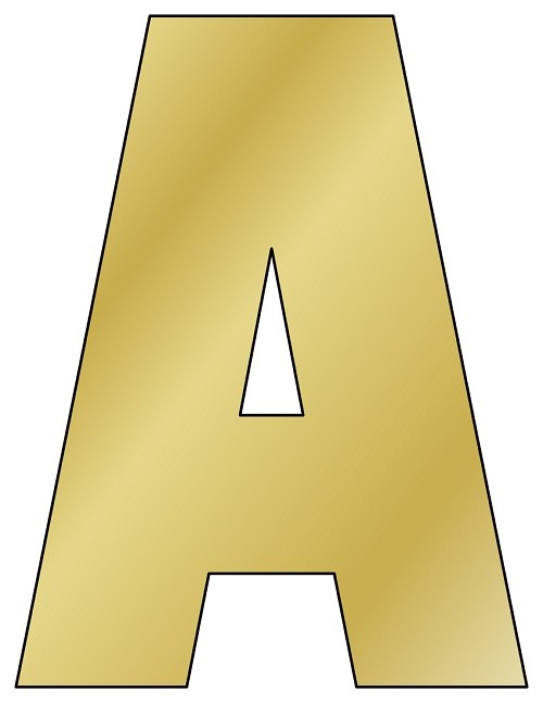 8x105 inch gold printable letters a z 0 9 printable