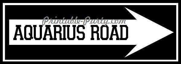 Aquarius Road Right Arrow Signage