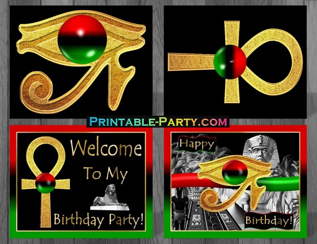 Ancient Egyptian African Printable Party Supplies