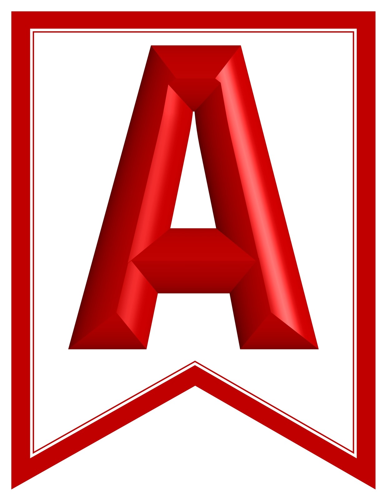 SWALLOWTAIL PRINTABLE ALPHABET BANNER LETTERS red whit Printable SWALLOWTAIL PRINTABLE ALPHABET BANNER LETTERS red whit Printable