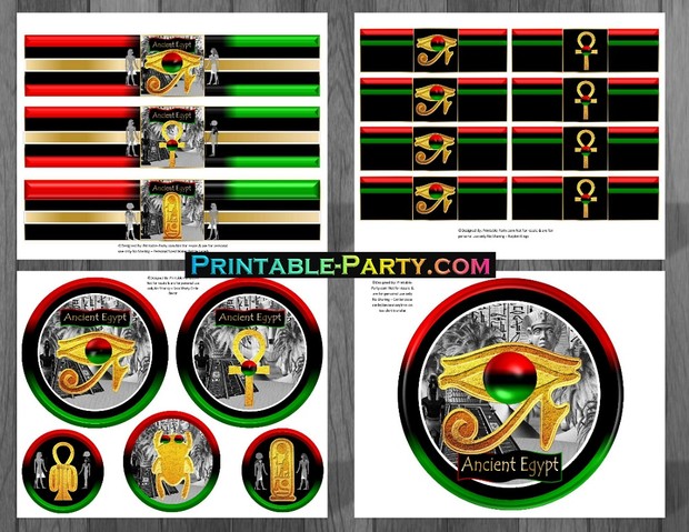 Ancient Egyptian African Printable Party Supplies