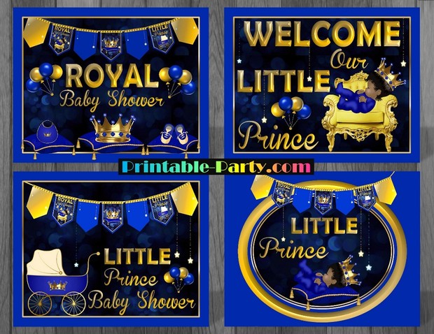 Royal Little Prince Printable Baby Shower Supplies