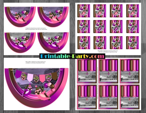 sloth-girl-themed-printable-birthday-party-supplies
