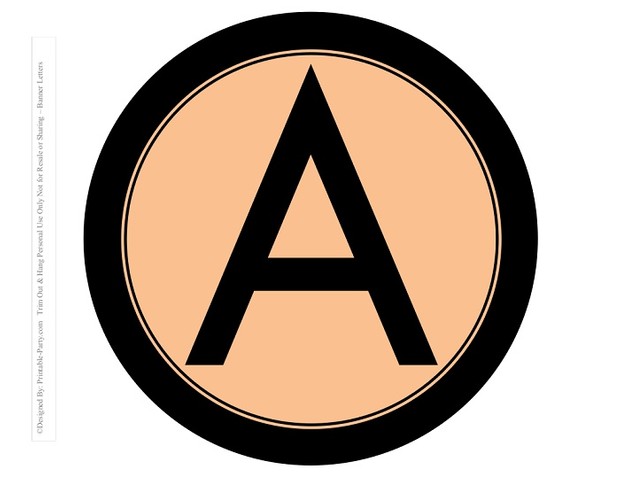 8-INCH-BLACK-PEACH-CIRCLE-PRINTABLE-BANNER-LETTERS-A-Z-0-9