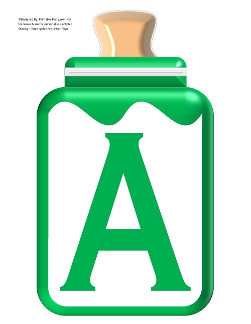 LARGE-GREEN-BABY-BOTTLE-BANNER-LETTERS
