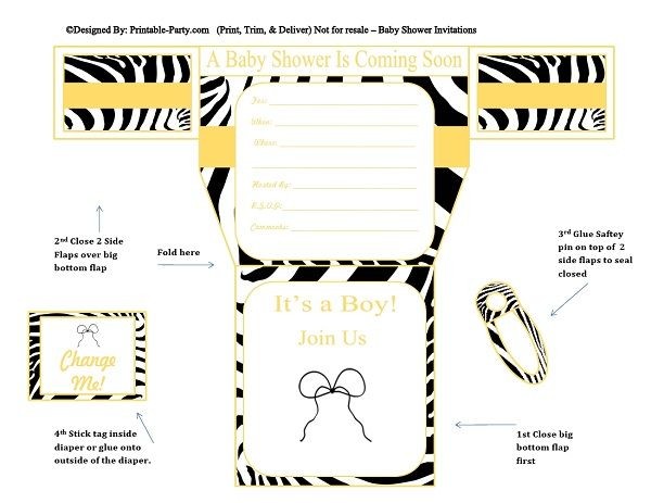 gold-yellow-zebra-diaper-boy-printable-baby-shower-invitation
