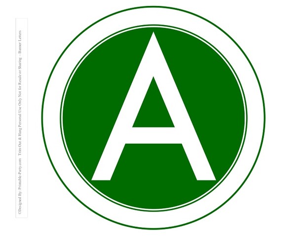 8-INCH-WHITE-GREEN-DARK-CIRCLE-PRINTABLE-BANNER-LETTERS-A-Z-0-9