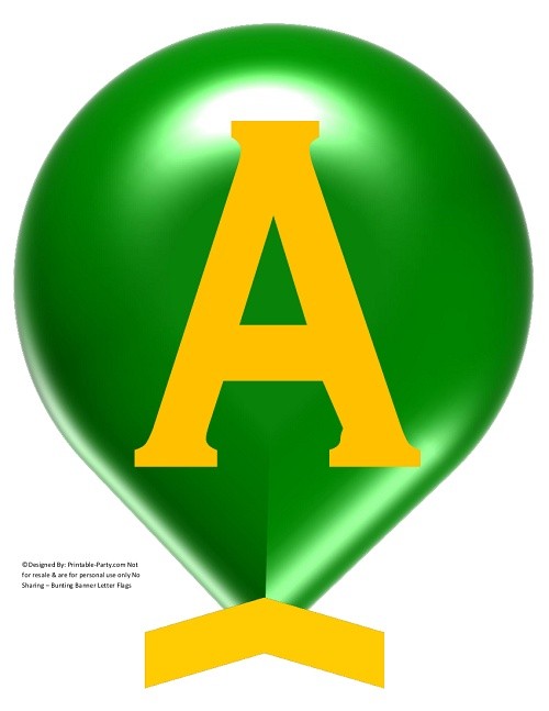 LARGE-GREEN-YELLOW-BALLOON-PRINTABLE-BANNER-LETTERS-A-Z-0-9