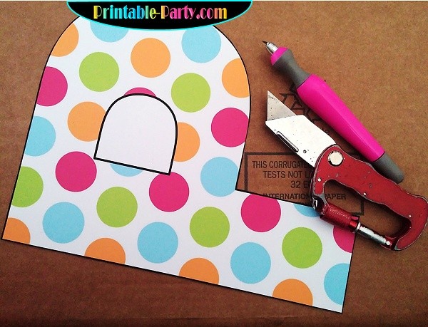 8X10.5 Inch Pink Yellow Orange Dot Printable Letters A-Z, 0-9
