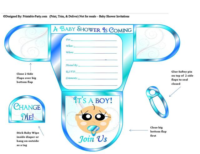 diaper baby shower invitations